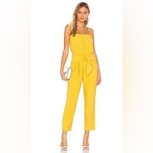BCBG Generation Yellow Strapless Jumpsuit - L